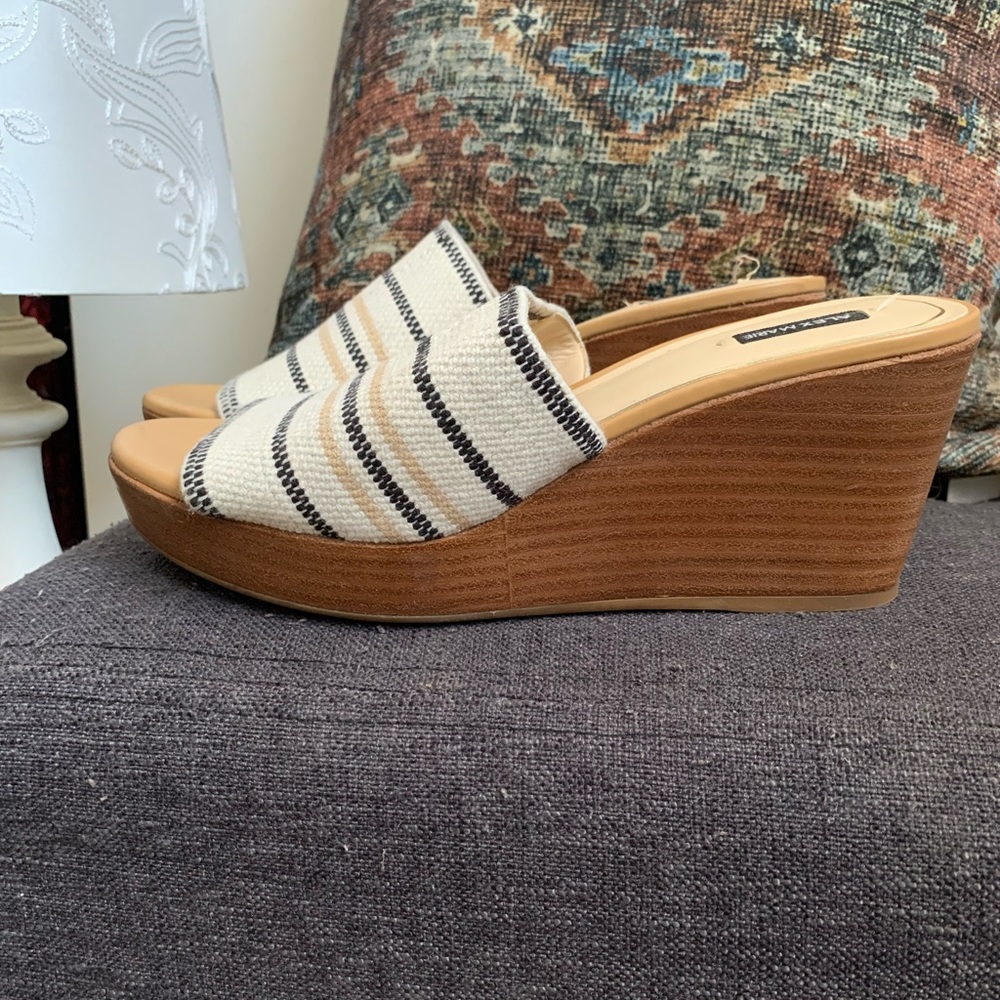 Alex Marie canvas wedges.
